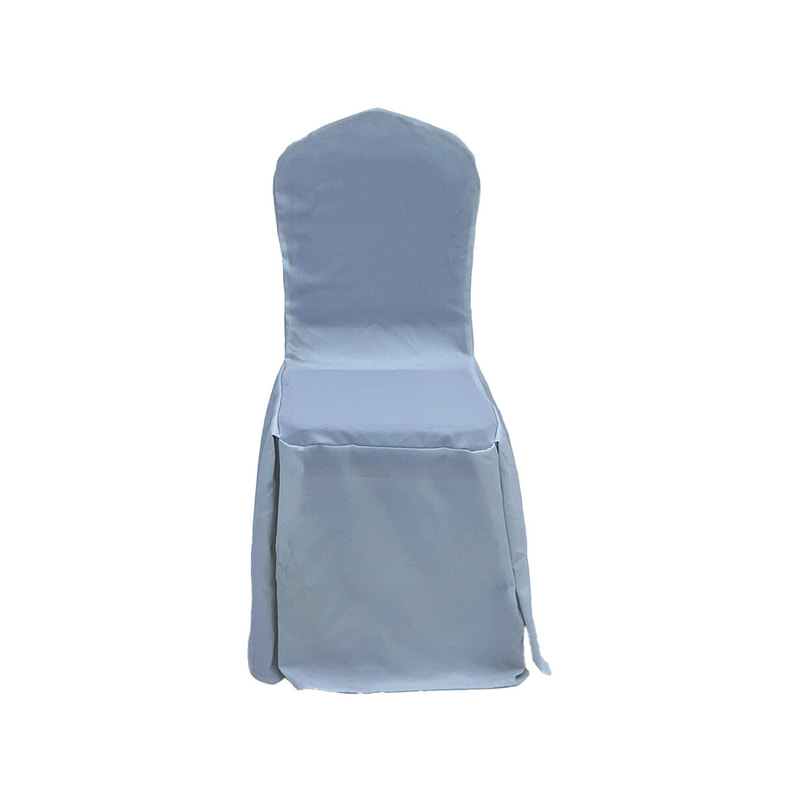 F-BX106-WH Type 6 chair cover in white fabric