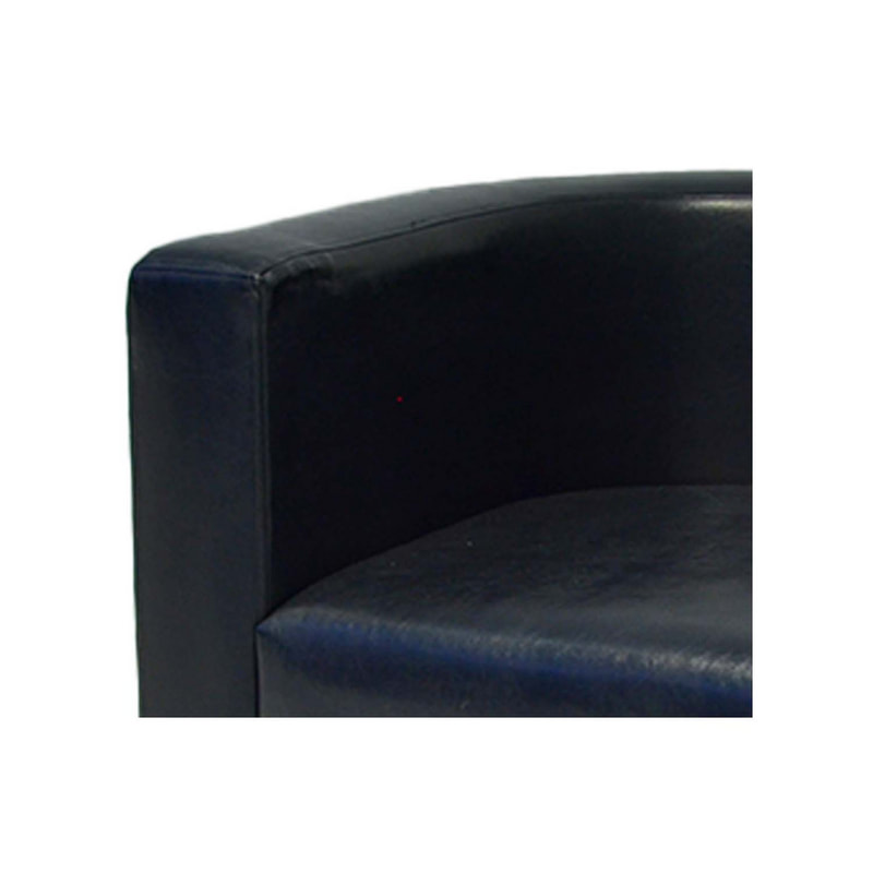 F-CC104-BL German club chair in black leatherette