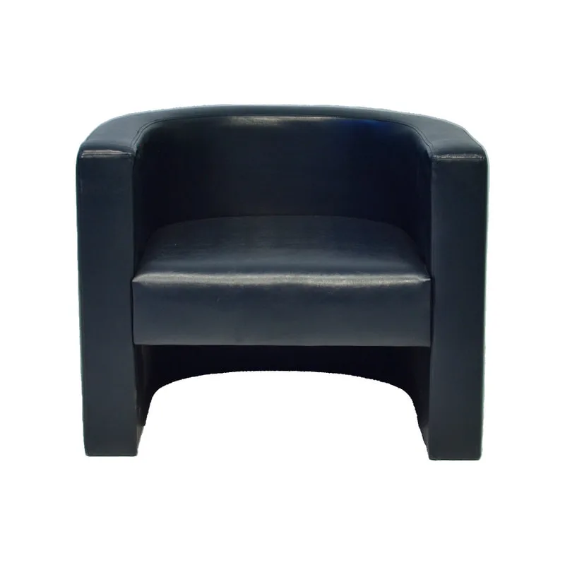 F-CC104-BL German club chair in black leatherette
