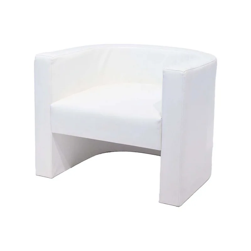 F-CC104-WH German club chair in white leatherette