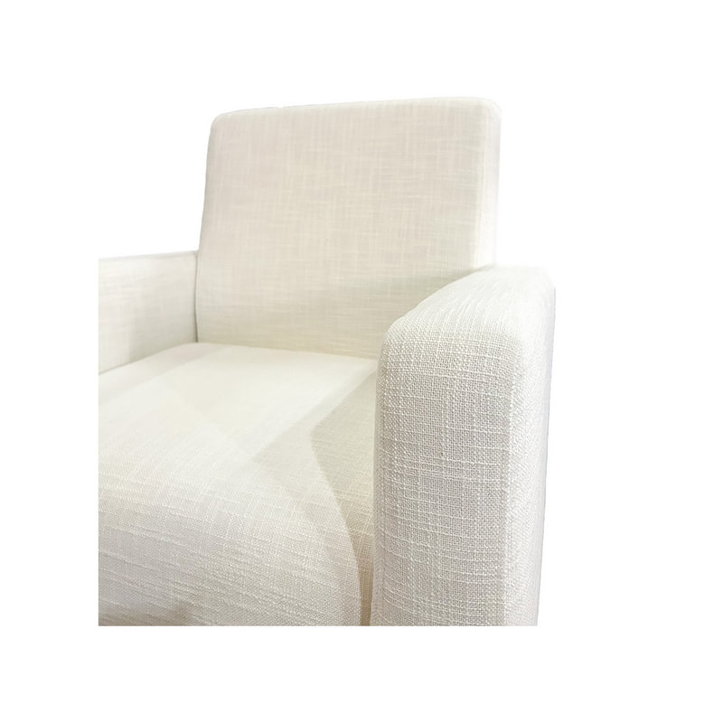 F-CC107-WH Helsinki club chair in white cotton fabric