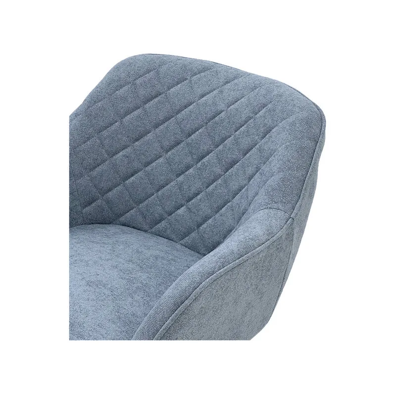 F-CC111-WH Edison club chair in grey fabric with wooden legs