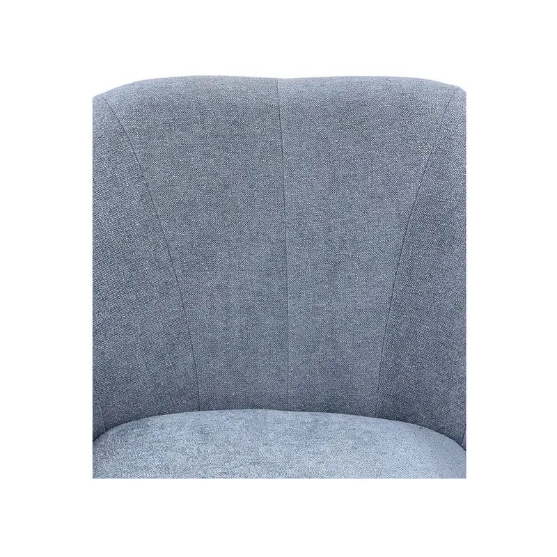 F-CC112-GY Harper club chair in grey fabric with black legs