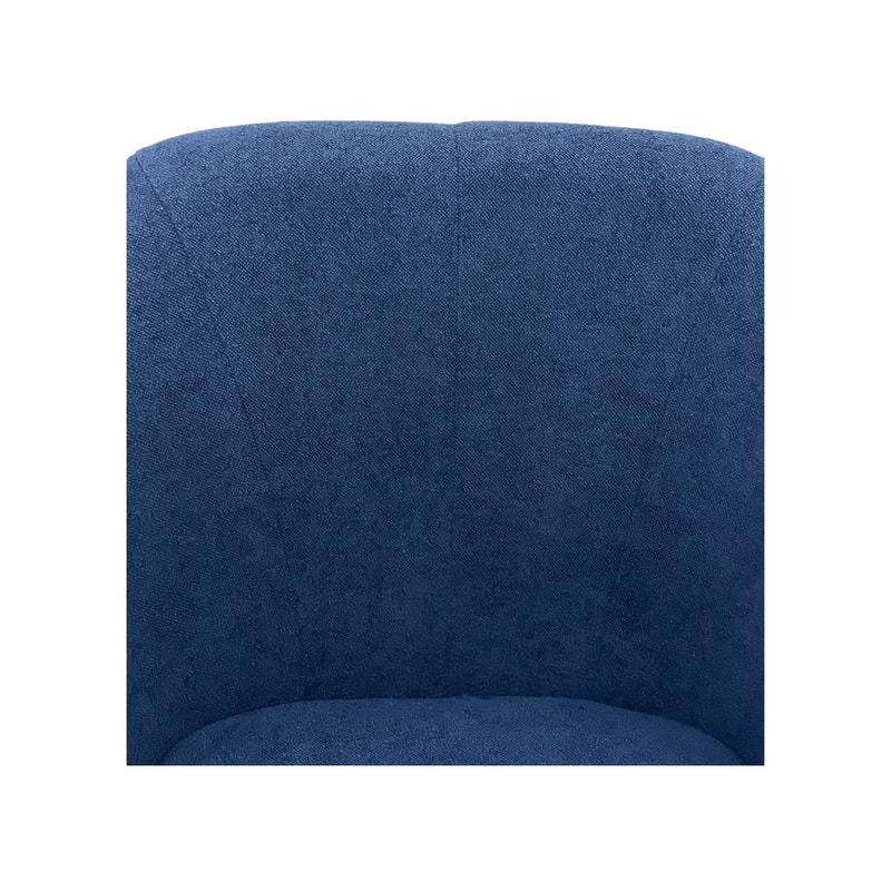 F-CC112-MB Harper club chair in midnight blue fabric with black legs