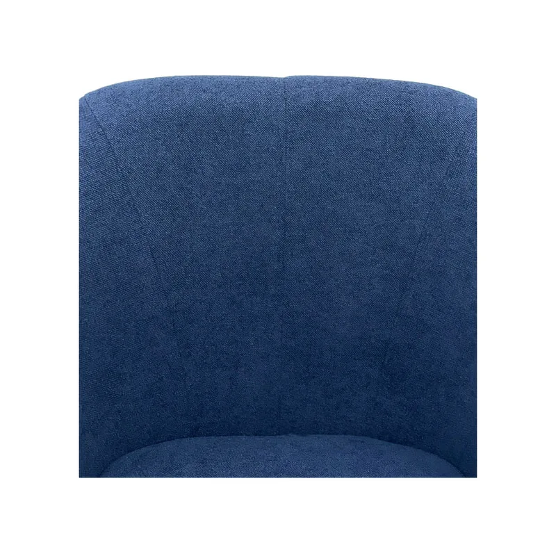 F-CC112-MB Harper club chair in midnight blue fabric with black legs