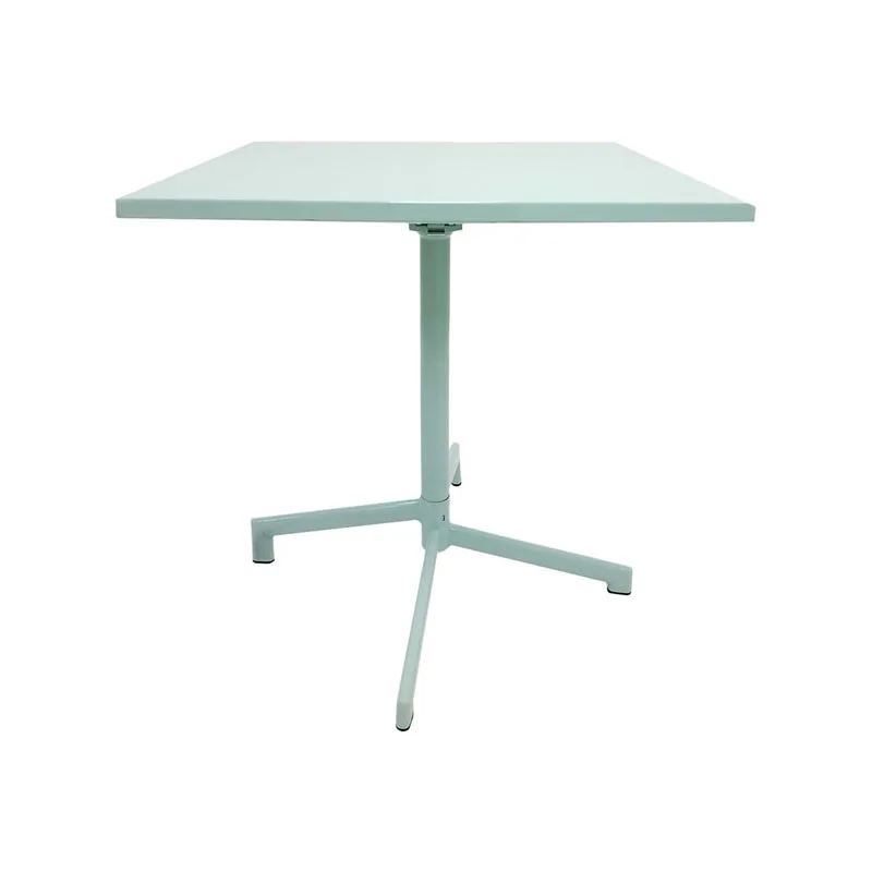 F-CF147-GM Austin cafe table in mint green powder coated finish with folding top
