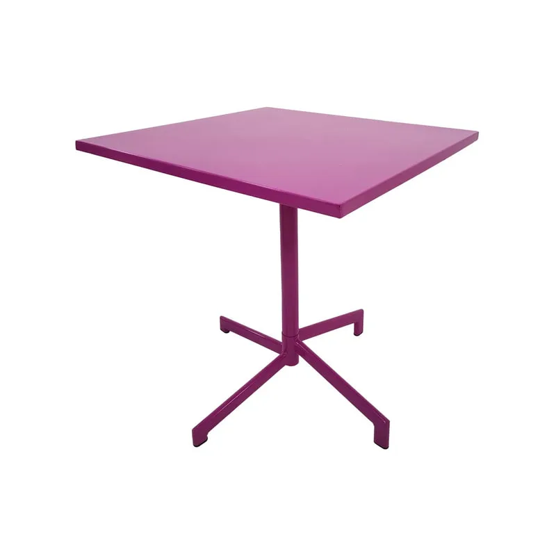F-CF147-HP Austin cafe table in hot pink powder coated finish with folding top
