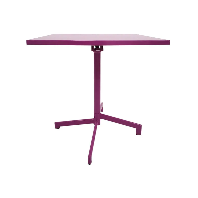 F-CF147-HP Austin cafe table in hot pink powder coated finish with folding top