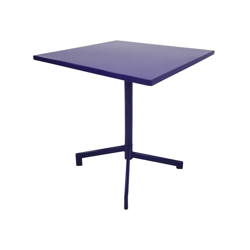F-CF147-PR Austin cafe table in purple powder coated finish with folding top