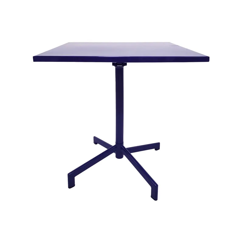 F-CF147-PR Austin cafe table in purple powder coated finish with folding top