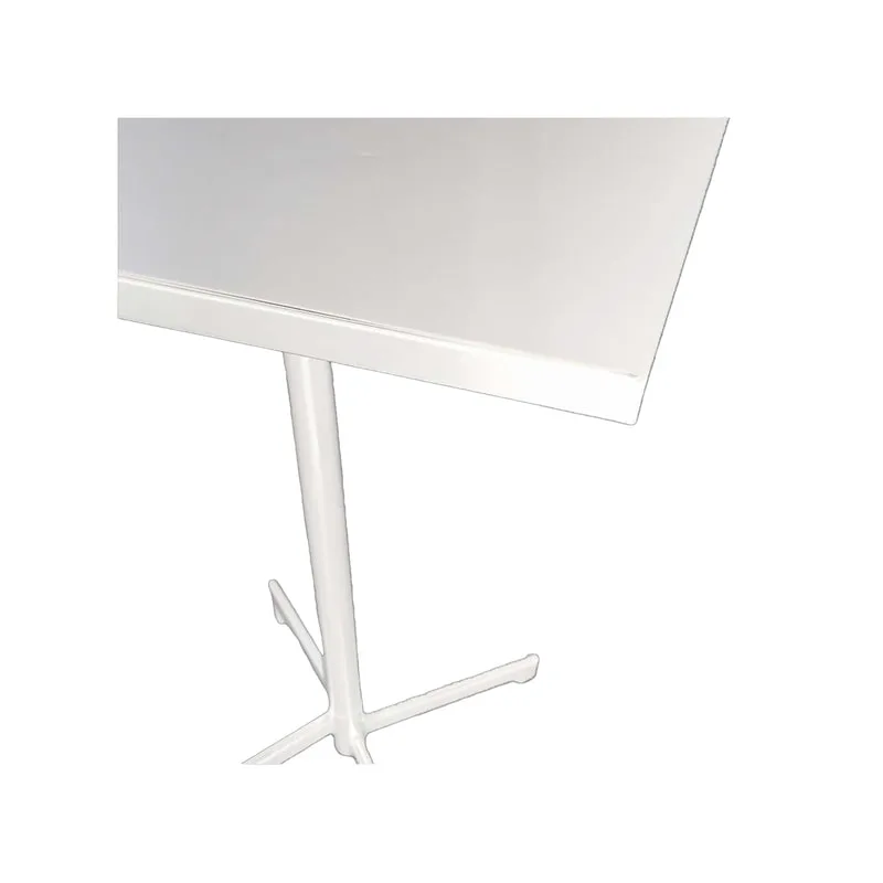 F-CF147-WH Austin cafe table in white powder coated finish with folding top