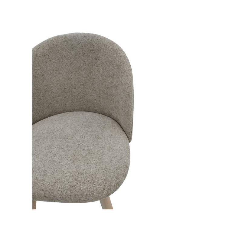 F-CH101-BE Franklin chair in beige fabric with wooden legs