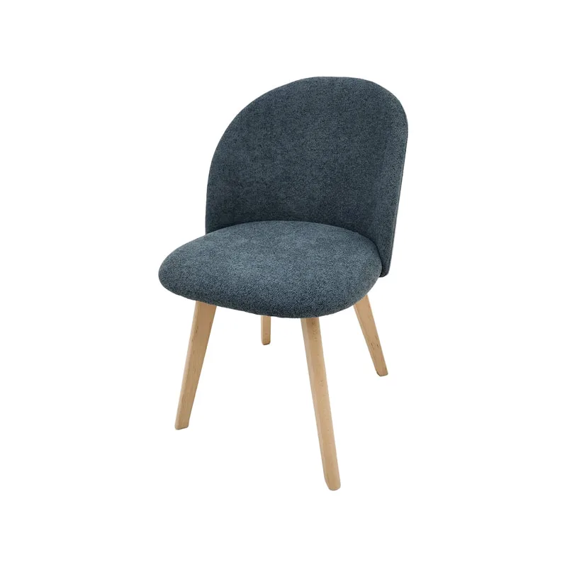 F-CH101-DG Franklin chair in dark grey fabric with wooden legs