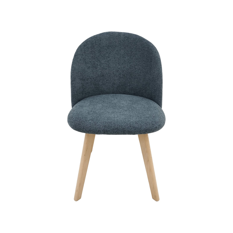 F-CH101-DG Franklin chair in dark grey fabric with wooden legs