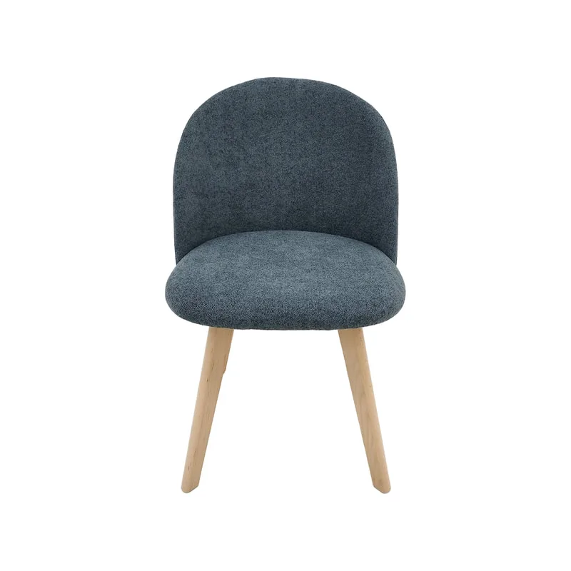 F-CH101-DG Franklin chair in dark grey fabric with wooden legs