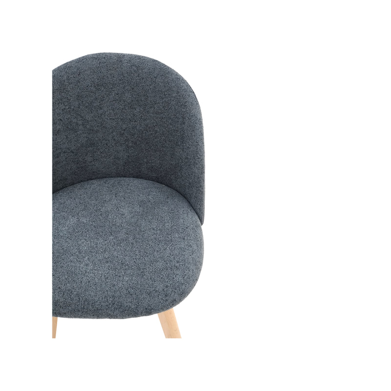 F-CH101-DG Franklin chair in dark grey fabric with wooden legs