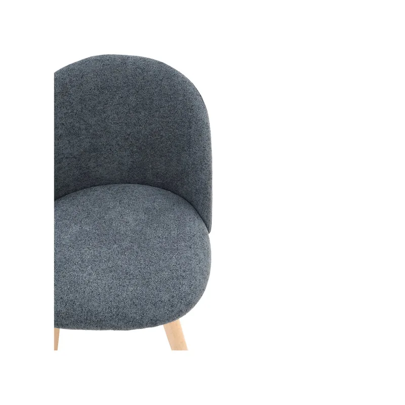 F-CH101-DG Franklin chair in dark grey fabric with wooden legs