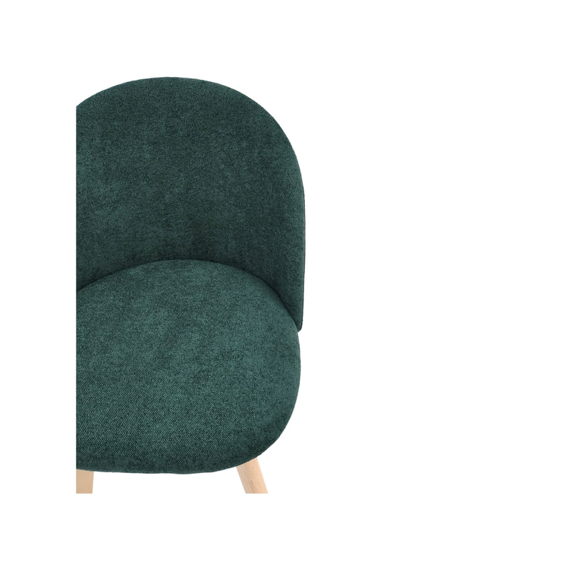 F-CH101-EG Franklin chair in emerald green fabric with wooden legs