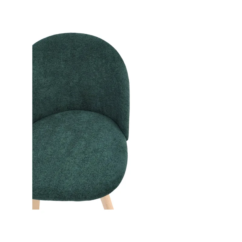 F-CH101-EG Franklin chair in emerald green fabric with wooden legs
