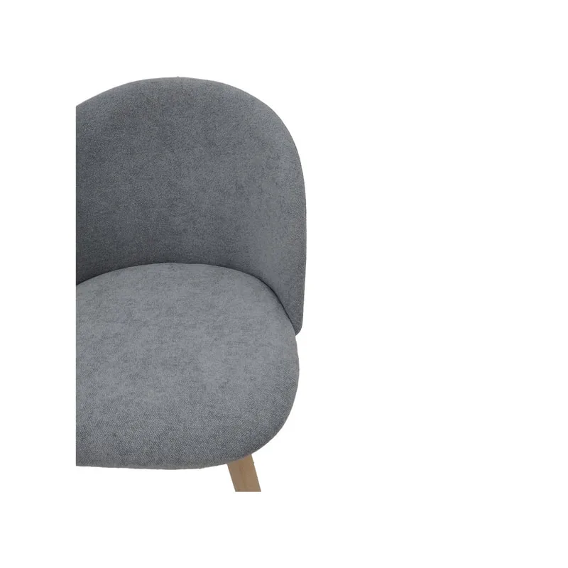 F-CH101-GY Franklin chair in mid grey fabric with wooden legs