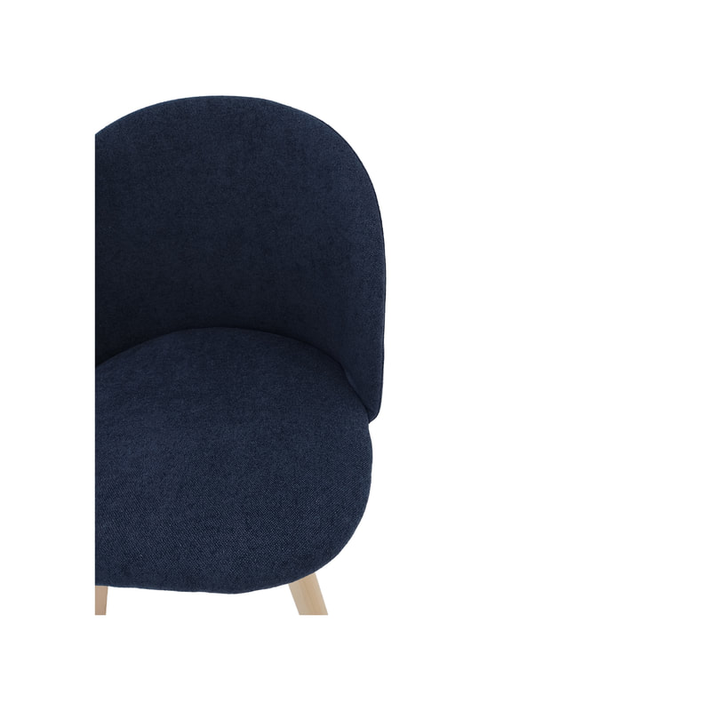 F-CH101-MB Franklin chair in midnight blue fabric with wooden legs