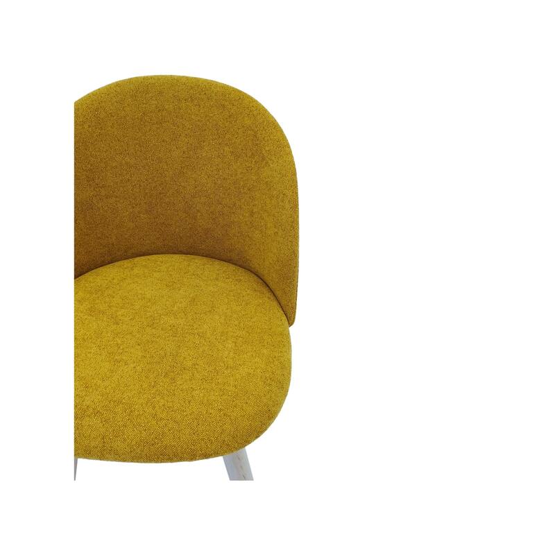 F-CH101-MY Franklin chair in mustard yellow fabric with wooden legs