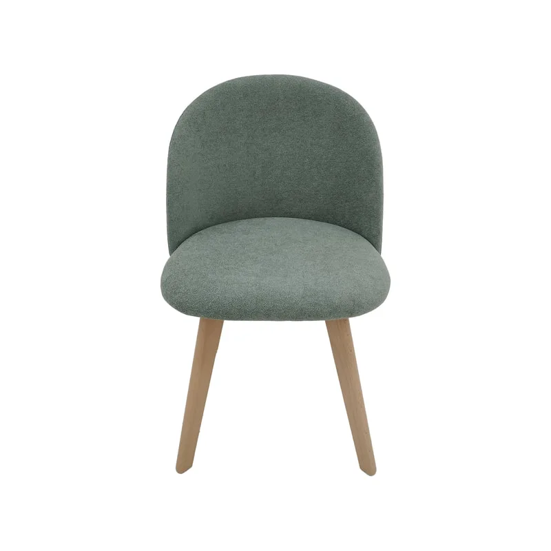 F-CH101-SG Franklin chair in sage green fabric with wooden legs