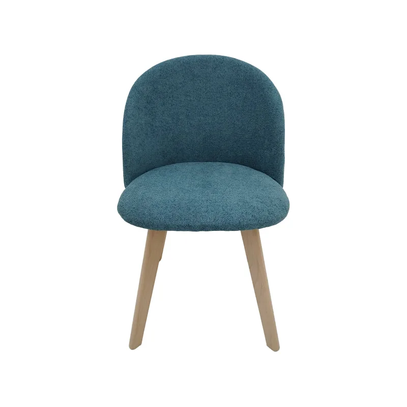 F-CH101-TL Franklin chair in teal fabric with wooden legs