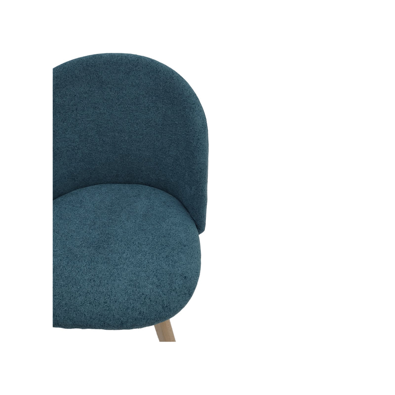 F-CH101-TL Franklin chair in teal fabric with wooden legs