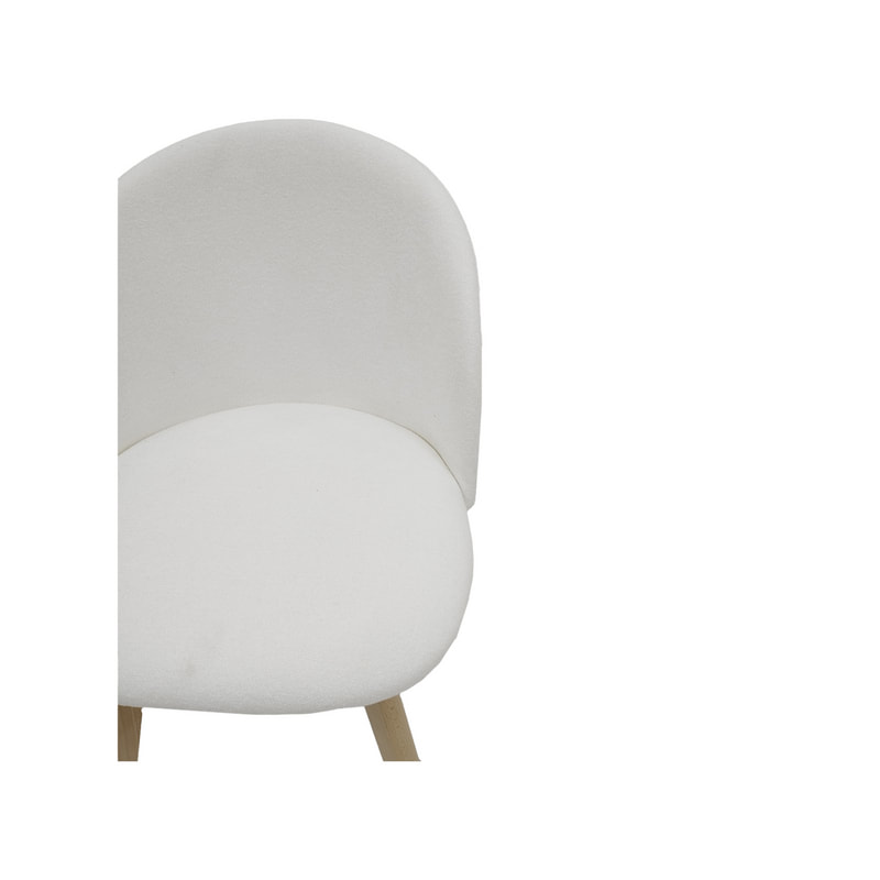 F-CH101-WH Franklin chair in white fabric with wooden legs