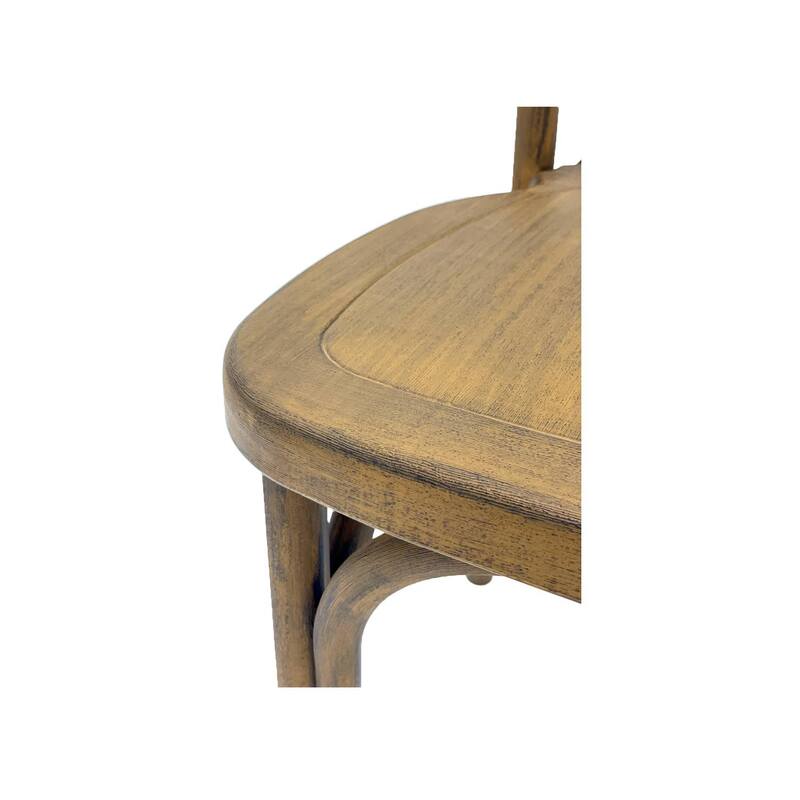 F-CH102-BD Carissa cross-back chair in dark wood-effect finish