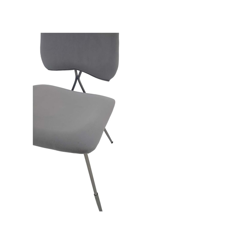 F-CH108-SI Ziggy chair in silver grey velvet with silver plated frame