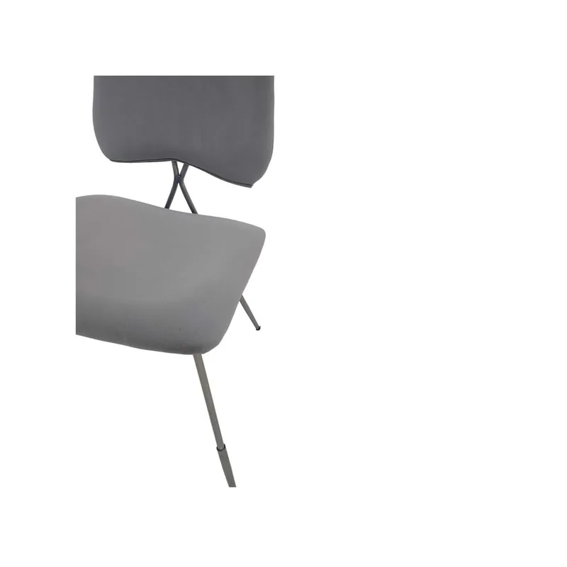 F-CH108-SI Ziggy chair in silver grey velvet with silver plated frame