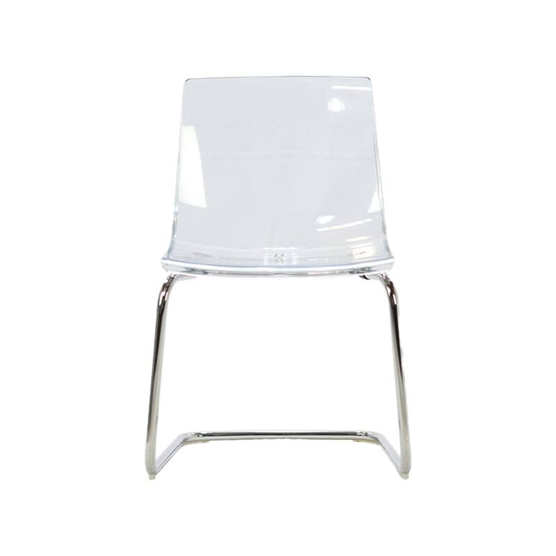 F-CH109-CL Tobias clear acrylic chair with metal frame