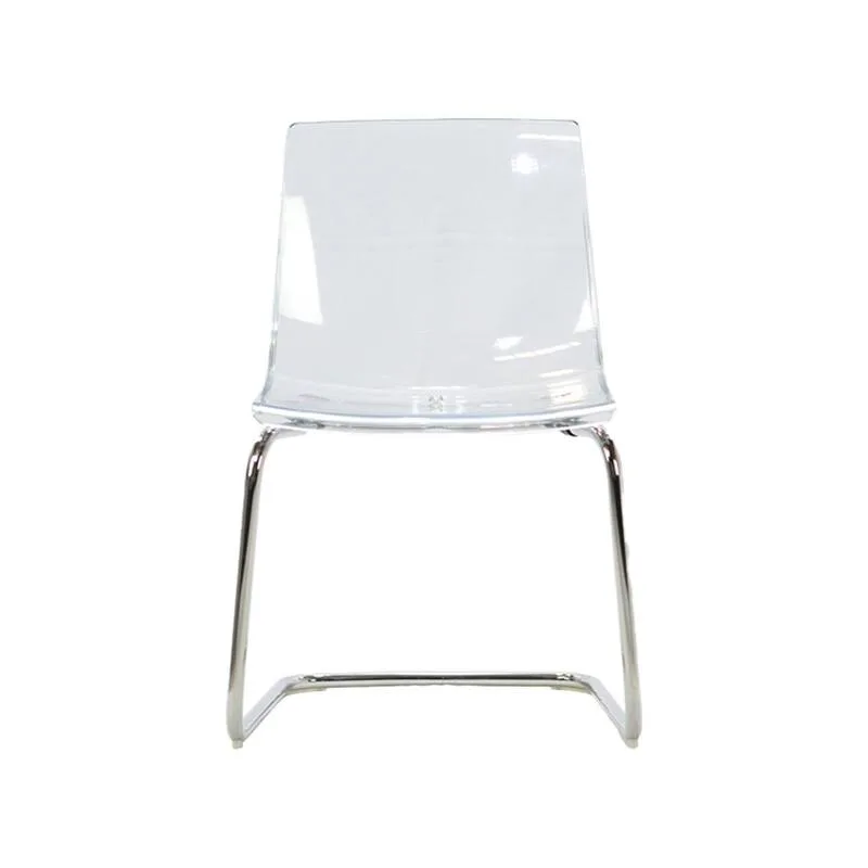 F-CH109-CL Tobias clear acrylic chair with metal frame