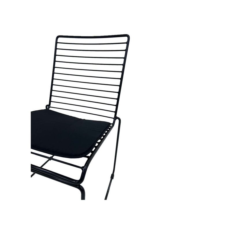 F-CH126-BL Isla chair with black metal frame