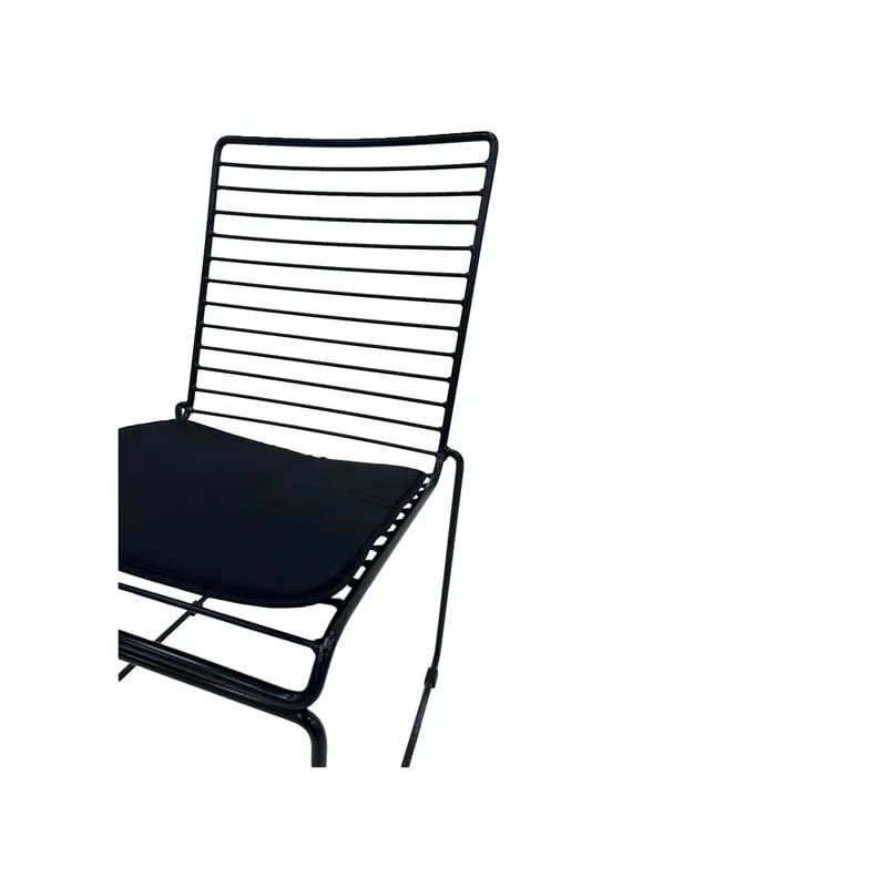 F-CH126-BL Isla chair with black metal frame
