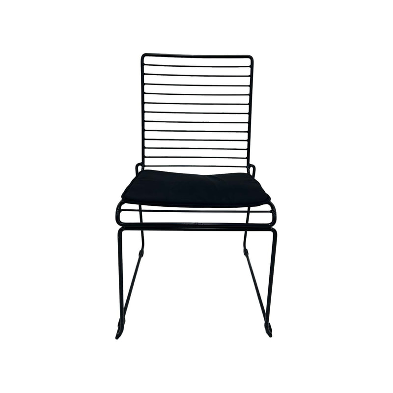 F-CH126-BL Isla chair with black metal frame