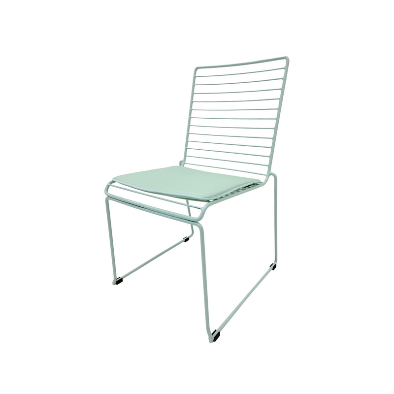 F-CH126-GM Isla chair with mint green metal frame