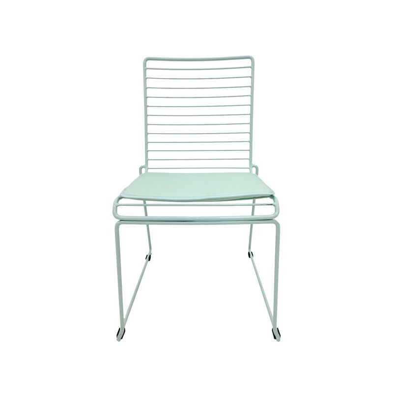 F-CH126-GM Isla chair with mint green metal frame