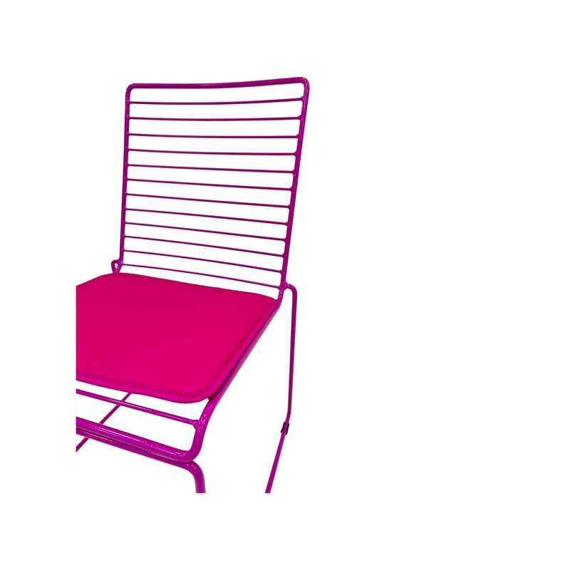 F-CH126-HP Isla chair with hot pink metal frame