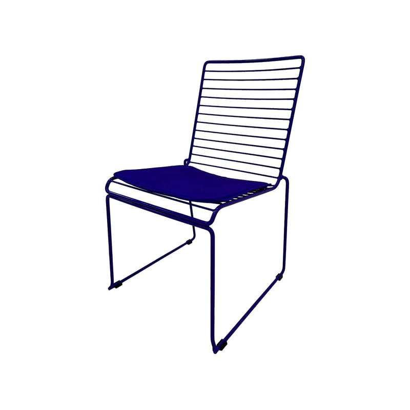 F-CH126-PR Isla chair with purple metal frame