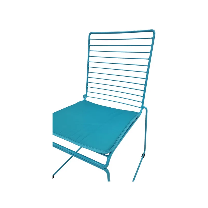 F-CH126-TQ Isla chair with turquoise metal frame