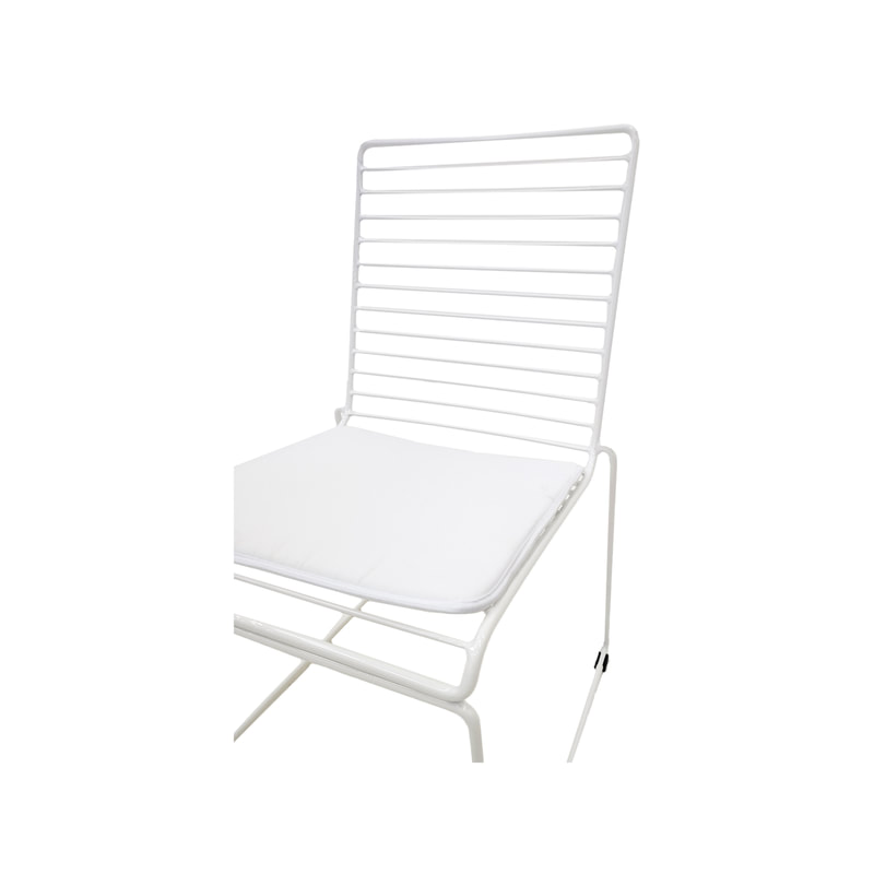 F-CH126-WH Isla chair with white metal frame