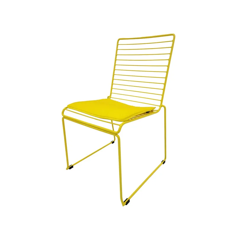 F-CH126-YL Isla chair with yellow metal frame