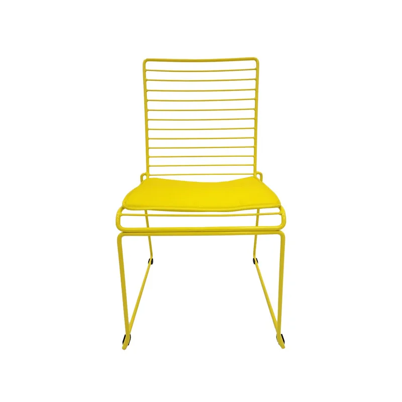 F-CH126-YL Isla chair with yellow metal frame