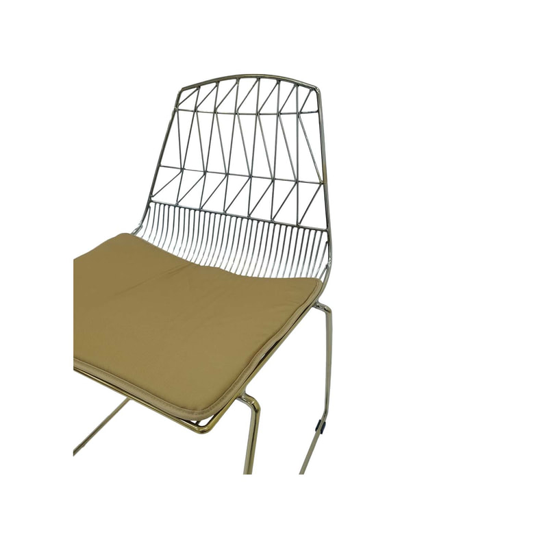 F-CH129-CG Arrow chair with champagne gold metal frame