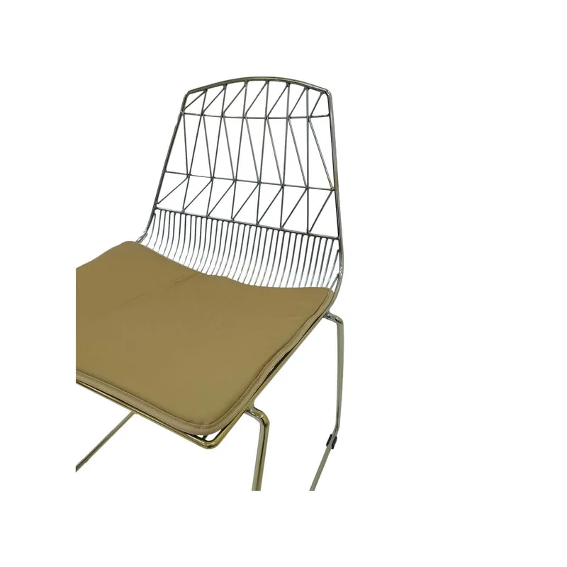 F-CH129-CG Arrow chair with champagne gold metal frame
