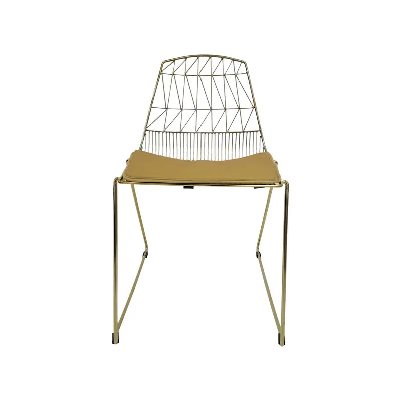 F-CH129-CG Arrow chair with champagne gold metal frame