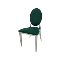 Silver Dior Barstool - Emerald Green F-BS132-EG